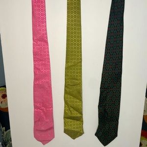 Lot of 3 Coach 100% Silk Ties
